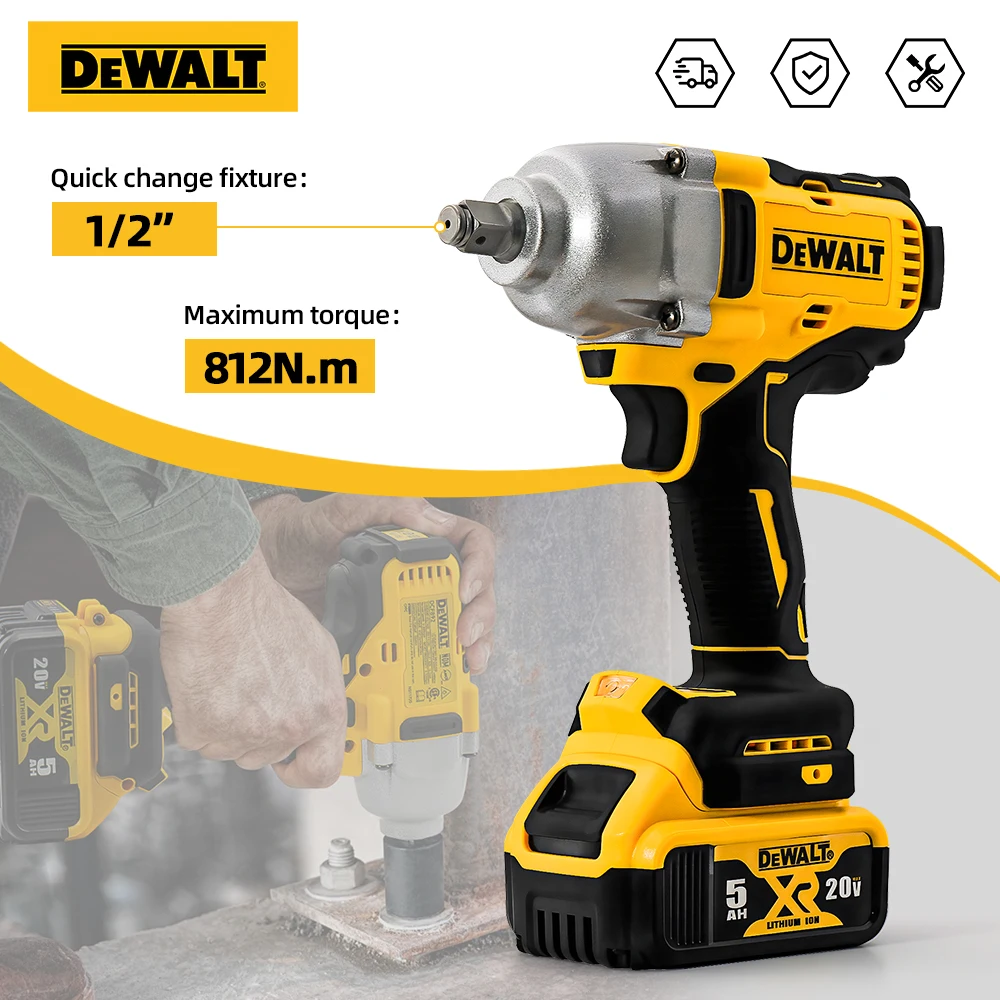 Dewalt Electric Impact Wrench 20V Brushless Cordless 1/2