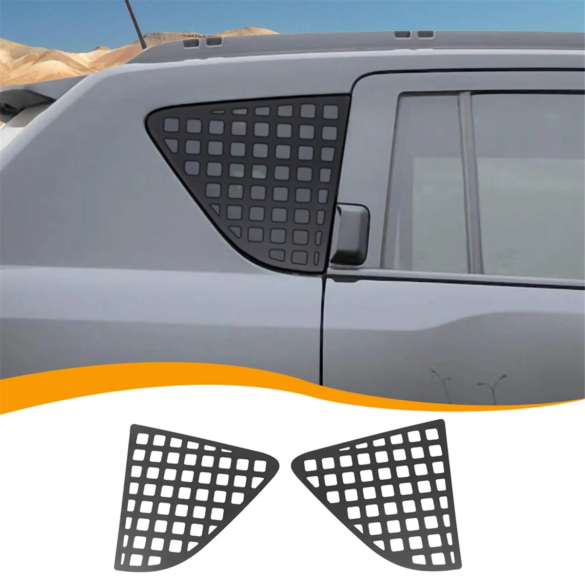 For Compass 2007-2016 Rear Triangle Window Decoration Cover Trim Exterior Accessories Aluminum Alloy