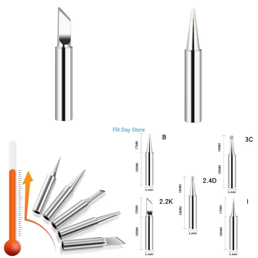 F92C B+2.2K+2.4D+3C+I Multifunctional Thermostatic Soldering Iron Tip 5 Pcs