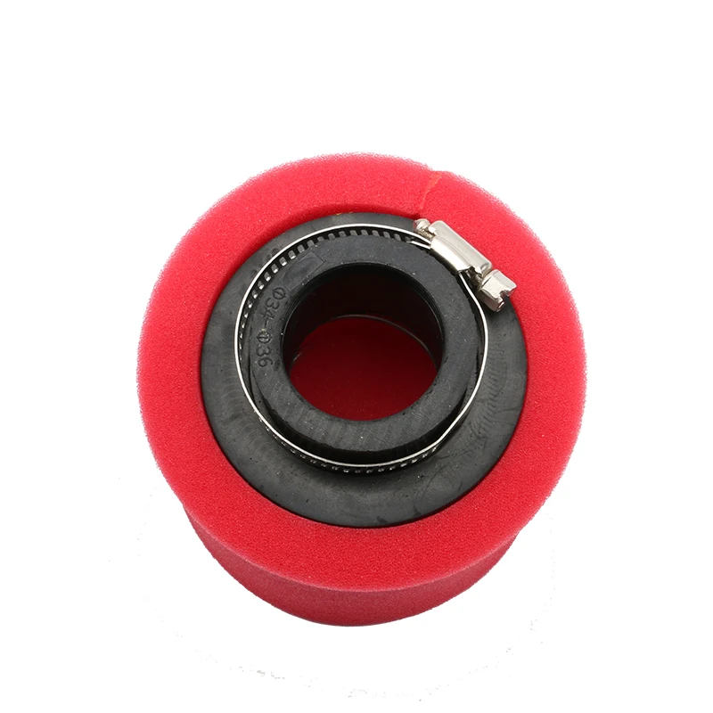 Motorcycle Scooter Dirt Pit Bike Moped Parts 35mm 38mm 42mm  48mm  Bend Elbow Neck Foam Air Filter Sponge Cleaner