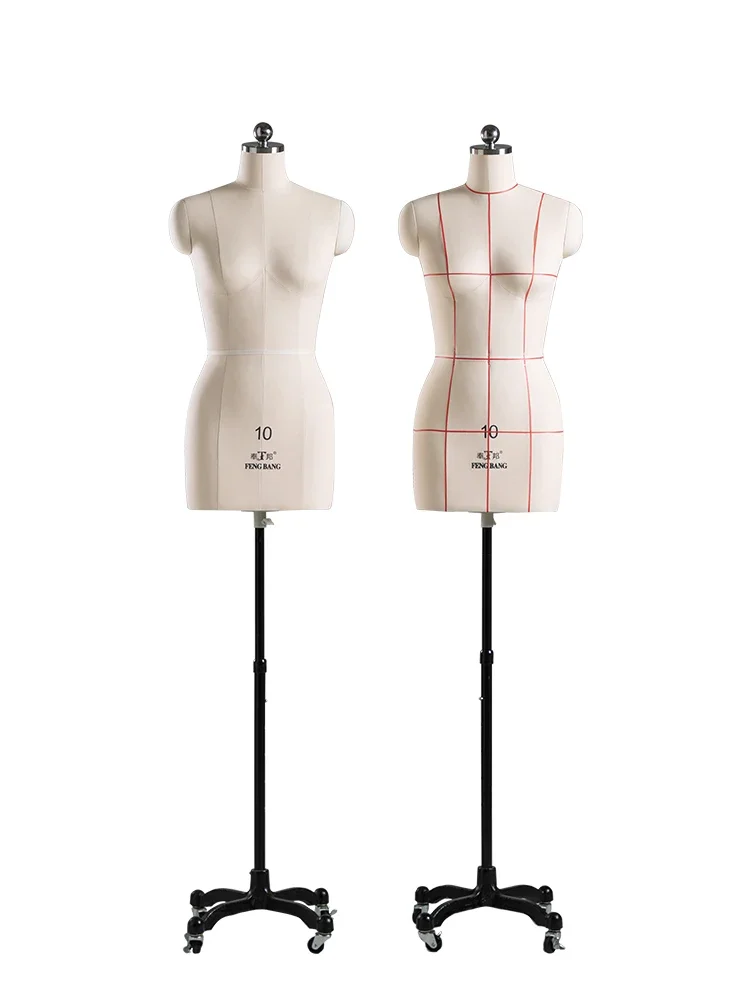 European and American three-dimensional cutting platform women's half-body clothing printing teaching hanger mannequin