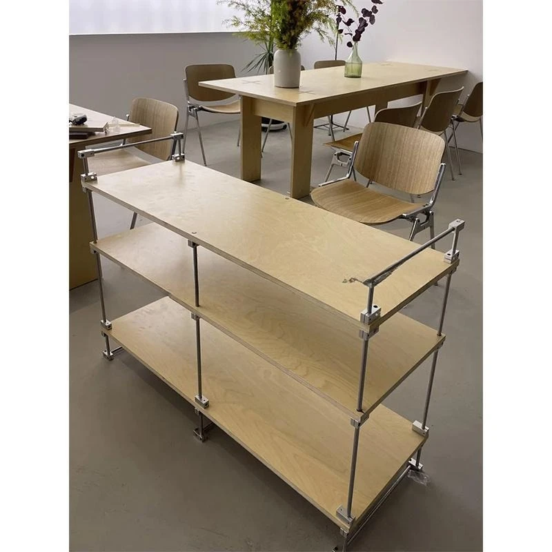 Optical axis storage rack Multi-layer birch simple floor rack Ocean plate Small apartment stainless steel porch rack