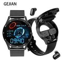 X7 Smart Watch Two In One TWS Wireless Bluetooth Call Headset Full-Touch Large Screen Heart Rate Monitor Sport Music Smartwatch