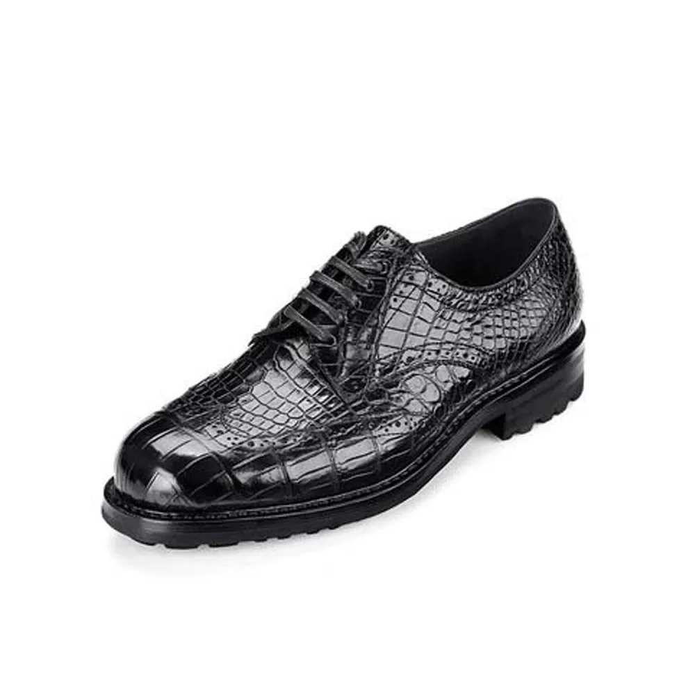 hanlante new crocodile shoes business male  Casual Low cut  lace-up  Men shoes  comfortable male