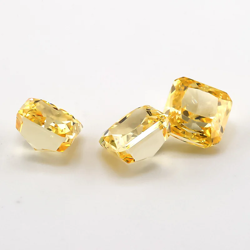 5x5mm Quadratische Achteckige Radiant Crushed Ice Cut Lose CZ-Steine 5A Verschiedene Farben Kubisches Zirkonium Synthetische Edelsteine für Schmuck – Detail 6