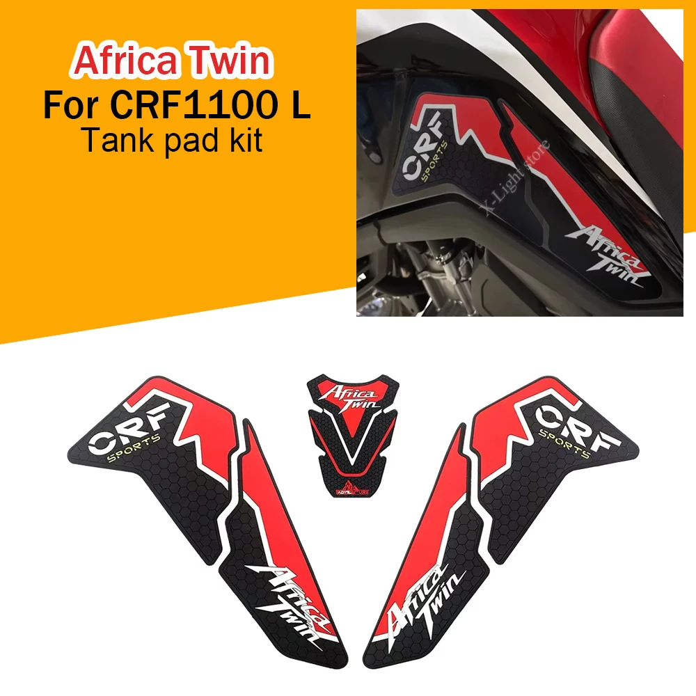 

CRF 1100 L Motorcycle Tank Pad Side Fuel Oil Kit Knee Protector Stickers For Honda Africa Twin CRF1100L 2019 2020 - 2023 2024