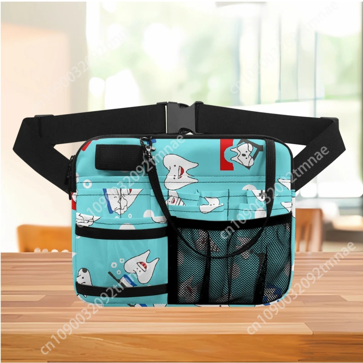 Kawaii Dental Custom Ladies Waist Bag Dentist Work Hospital Portable Multi Pocket Belt Bag Casual Adjustable Medical Pouch New