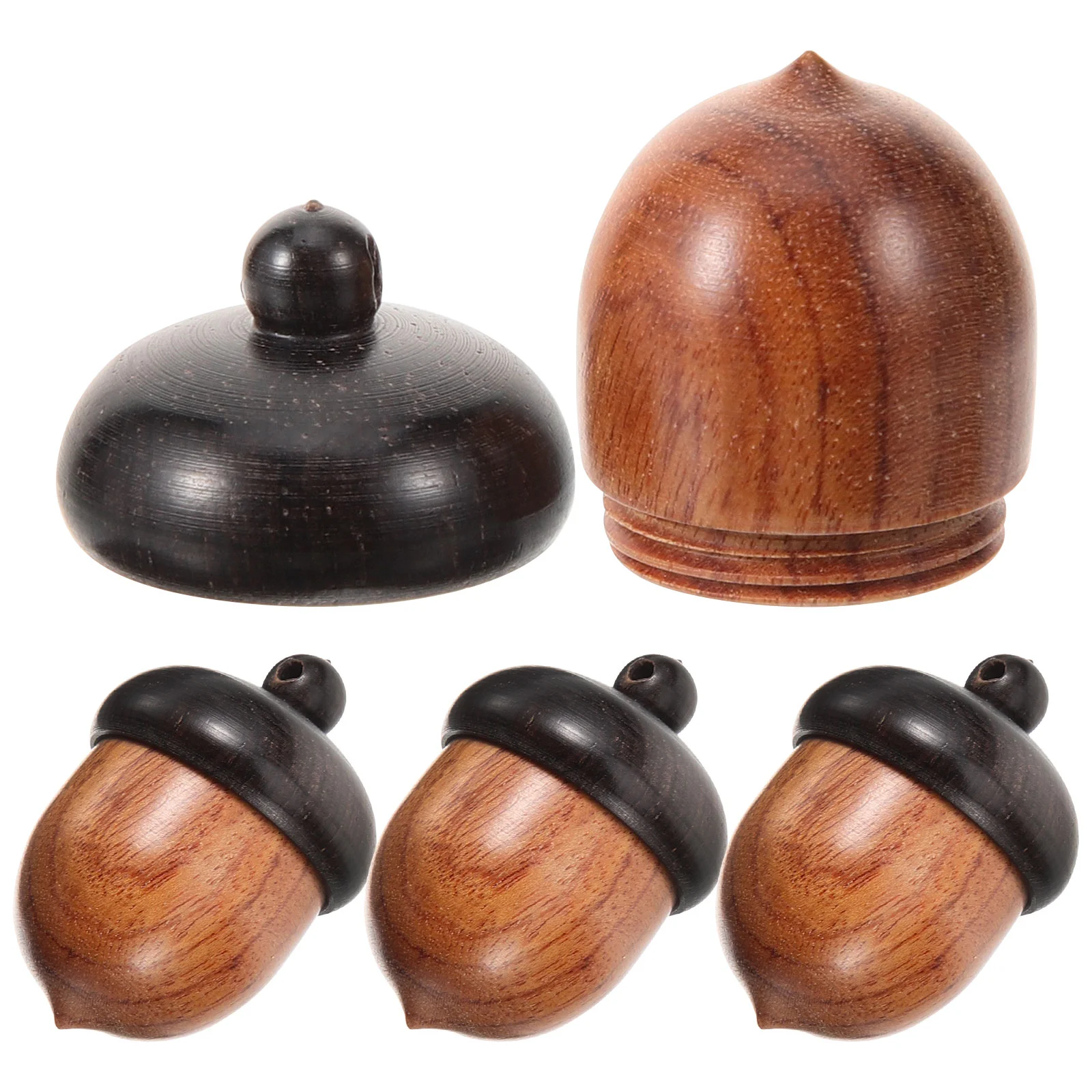 

4pcs Acorn Pendant Charm Wooden Jewelry Material 31x22mm Craft Decorative Accessories Creative Project Idea