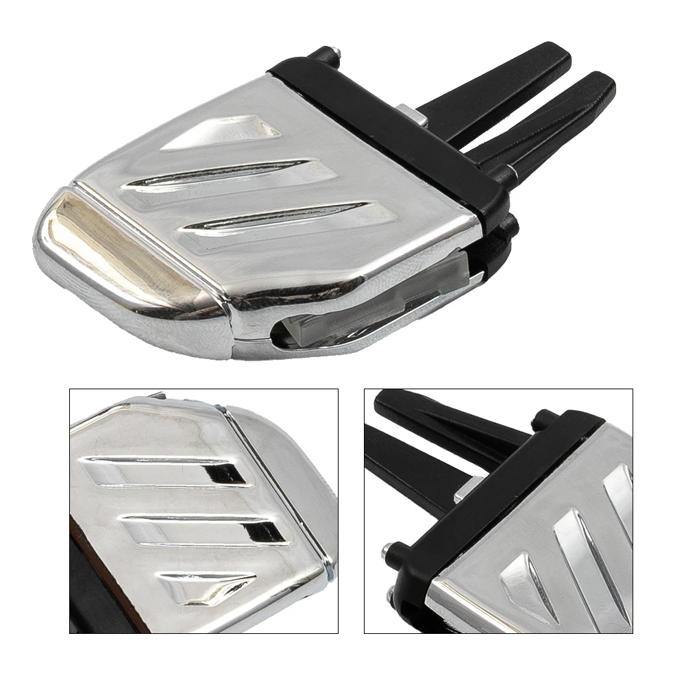 

Brand New Air Vent Tab Clip Plastic&Metal Convenient Install Silver 1.9 X 1.0 Inch For Land Rover Freelander 2