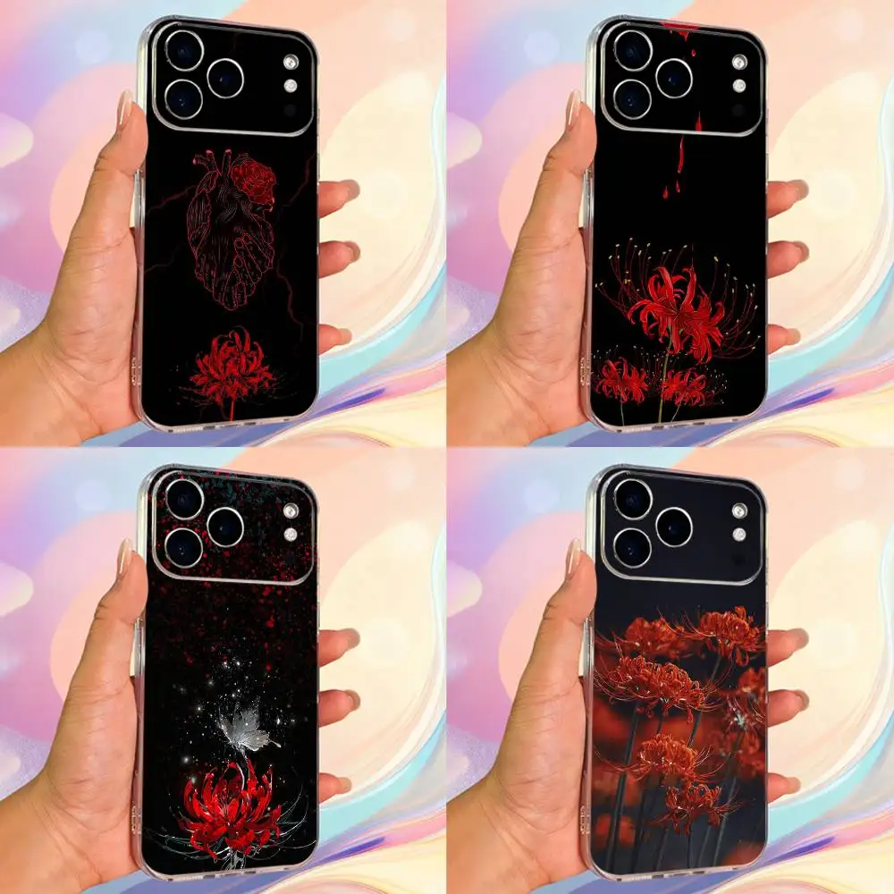 

Flower OF Death Case For iPhone X,14,16,Mini,XS,SE,12,15,Pro,17,Plus,11,Max,13,XR,Transparent Soft Cover