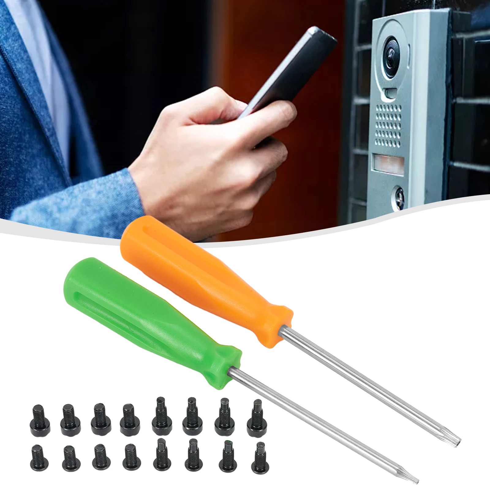 Long Lasting and Easy to Use Replacement Screws and Screwdrivers for Smart Doorbell Compatible with Ring Doorbell