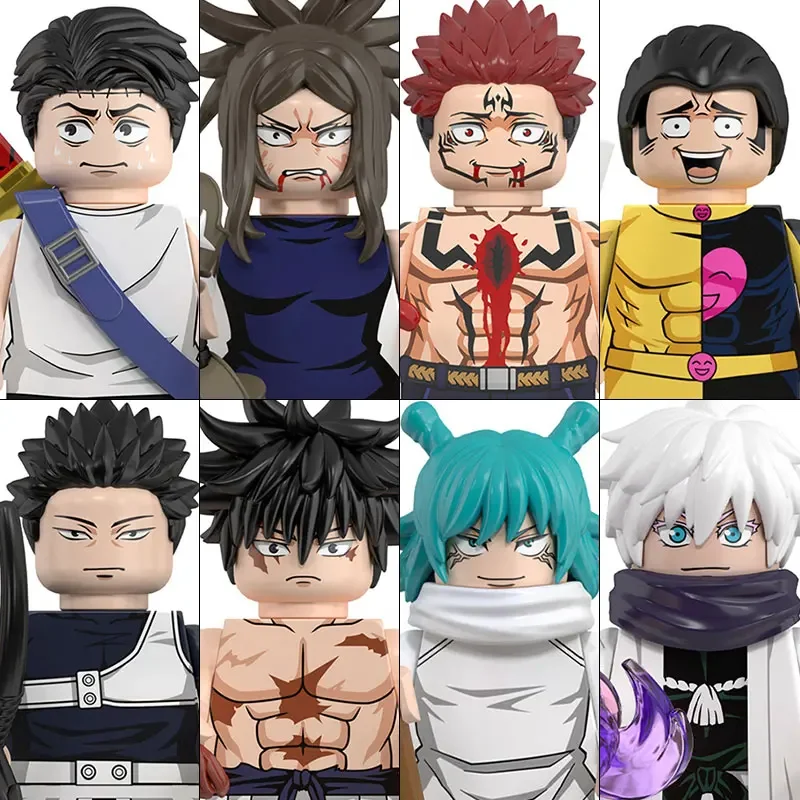 Jujutsu Kaisen Building Blocks 48Pcs Gojo Satoru Itadori Yuji Ryomen Mini Action Figure Christmas Gift for Kids Accessories view 3