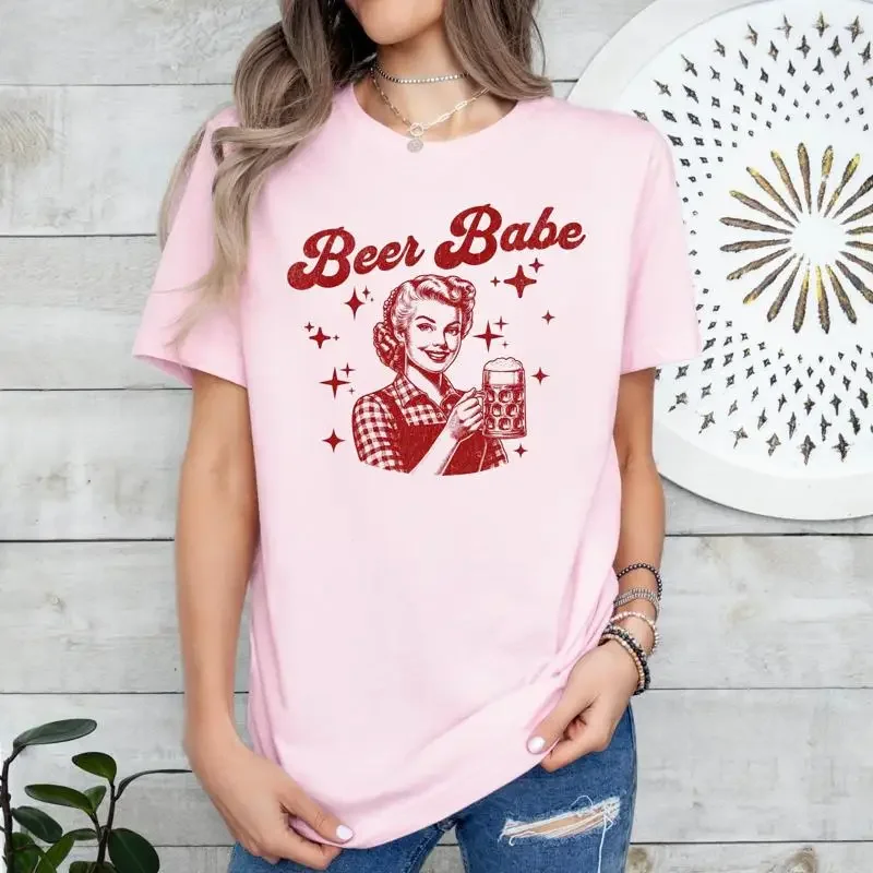 Beer Babe T shirt Funny Drinking Brewery OktoberfesT Lover Vintage for