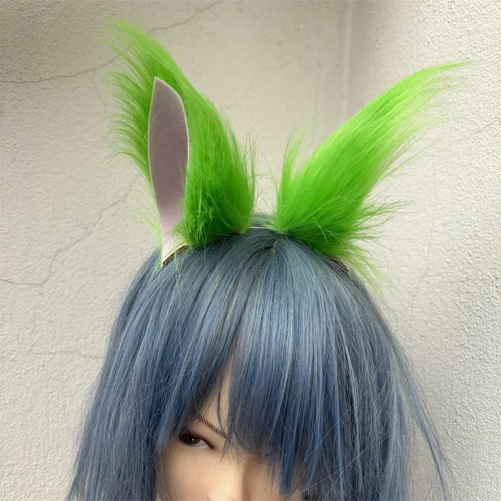 Orejas de peluche de zorro esponjoso, disfraz de fiesta de Halloween, tocado con orejas de lobo, diadema, Cosplay de Navidad