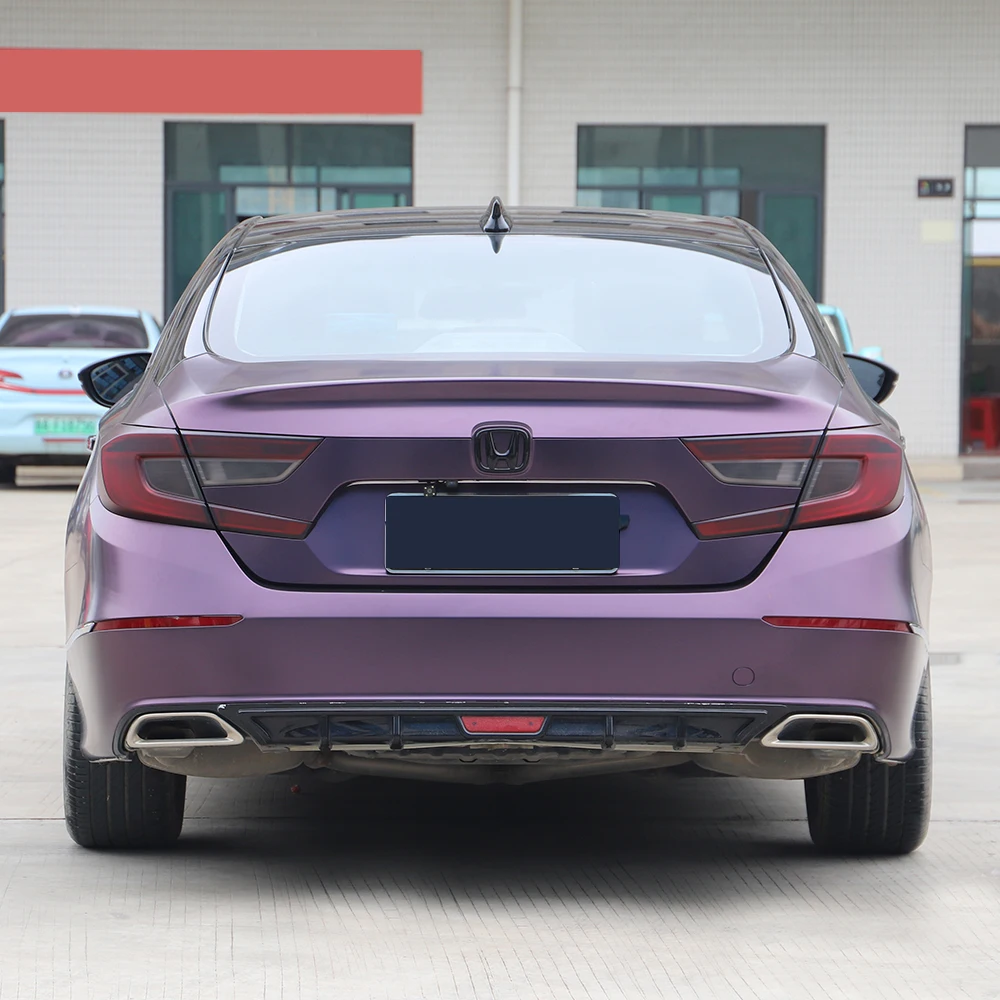 PET Heavy Metal Black Fantasy Purple Car Vinyl Wrap Film Vehicle PVC Anti-Scratch Color Changing Film Autoaufkleber