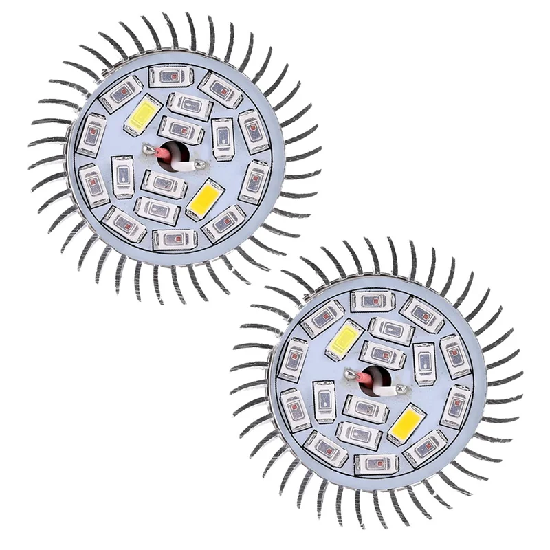 

ABBN-2Pcs E14 Plant Growth Light 85-265V Full Spectrum Led Grow Light For Succulent Veg Flower 18W