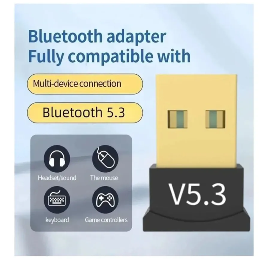อะแดปเตอร์บลูทูธ USB 5.4/5.3/5.1/5.0 อะแดปเตอร์ไร้สายบลูทูธสําหรับแล็ปท็อปพีซีไร้สายลําโพงเครื่องรับสัญญาณเสียงเครื่องส่งสัญญาณ USB