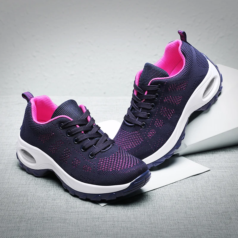 Fashion Women Height Increasing Walking Shoes Air Cushioning Comfortable Woman Athletic Sneakers Spring Summer Sport Trainers