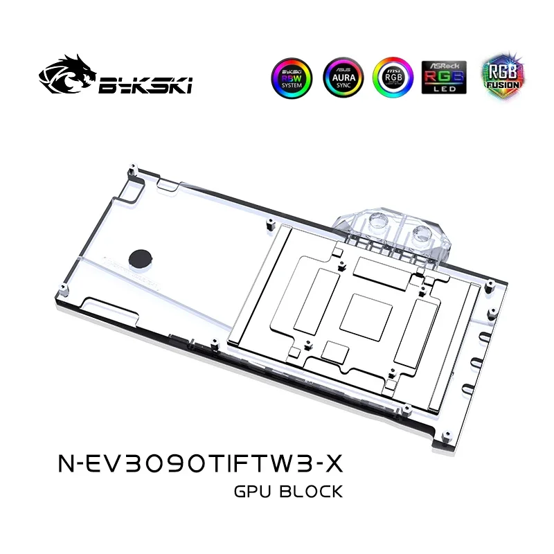 Imagem -04 - Bykski Bloco Gpu para Evga Geforce Rtx 3090ti Ftw3 Ultra Resfriamento de Placa Gráfica Gpu Watercooler N-ev3090tiftw3-x