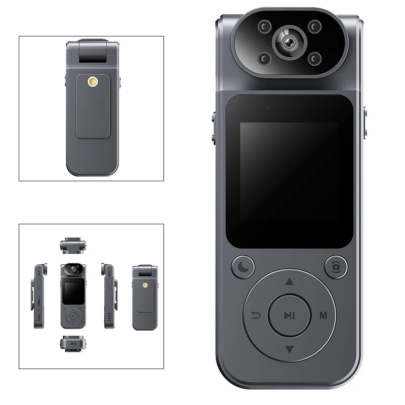 L19 Back Clip Cycling Camera 1080p Clear Night-Vision WiFi Ultra Long Endurance Video Recording 1 Click Recording Mini Camera