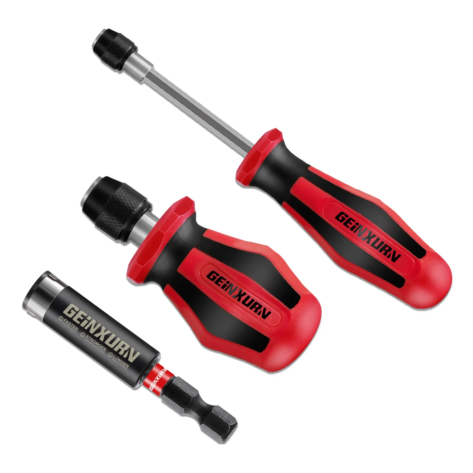 Geinxurn 3PCS Screwdriver Bit Handle Set with 2.4