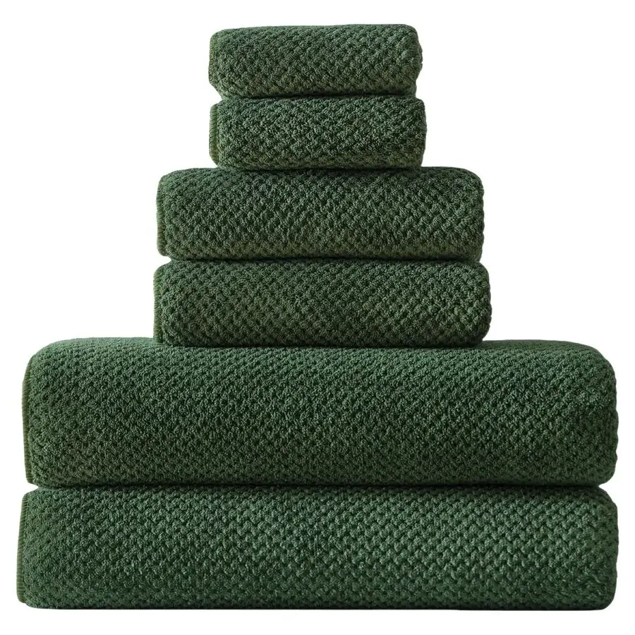 

Набор очень больших банных полотенец Inches, супермягкие впитывающие роскошные полотенца из микрофибры для ванной комнатыOlive Green, 6 шт.