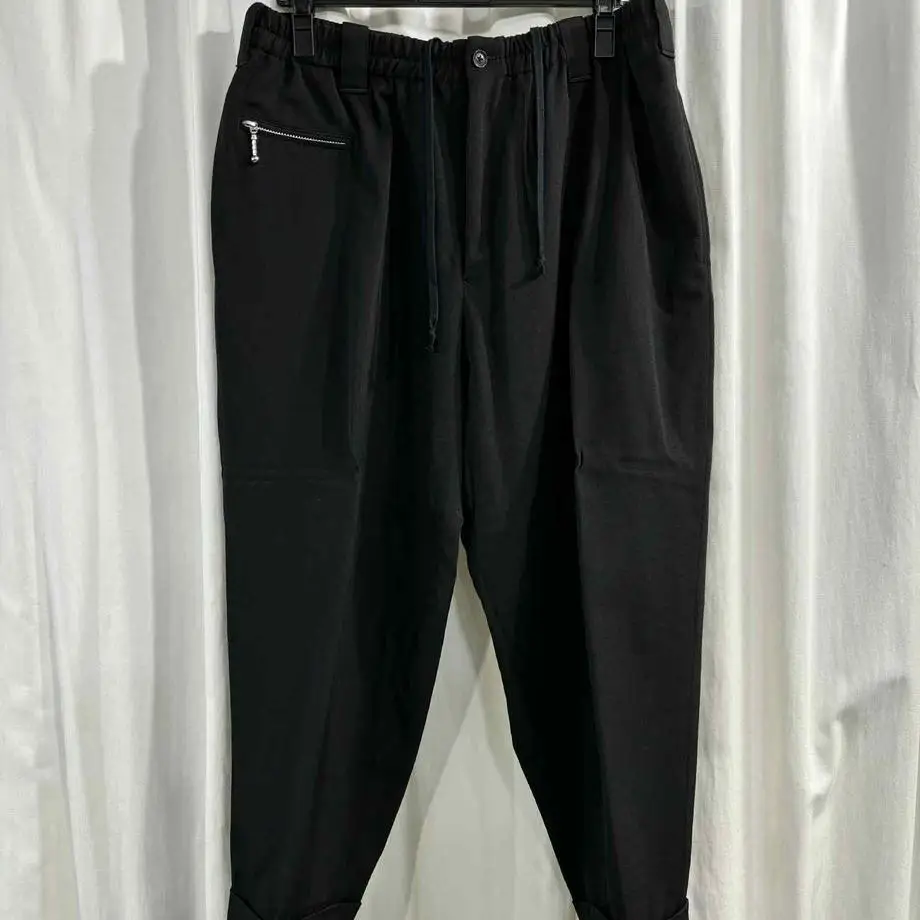 

ТОП-ЯМАМОТО ® Черные повседневные мужские брюки с эластичной резинкой на талии — универсальные прямые брюки в уличном стиле