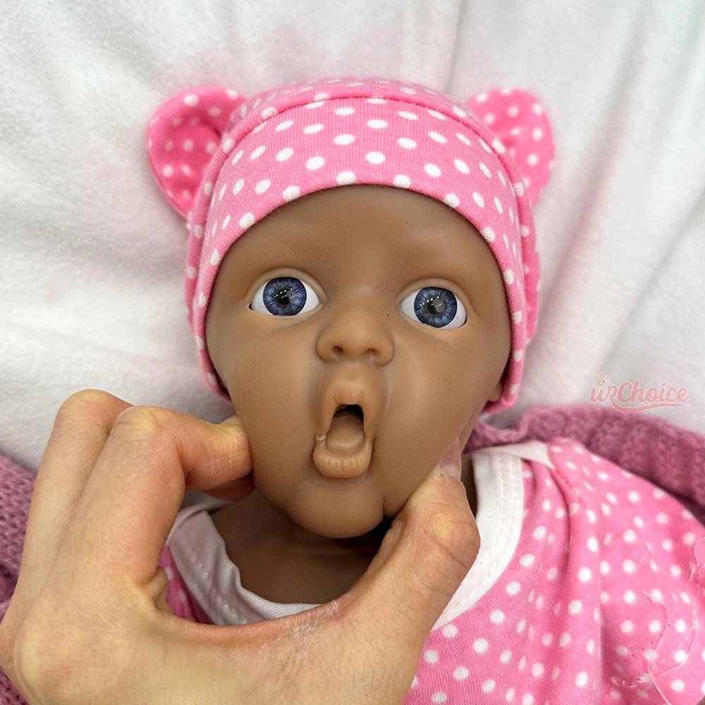 45 سم سمينة فتاة حية السيليكون تولد من جديد طفل اليدوي الناعمة مقاومة للماء دمية حديثة الولادة فيلم الدعاية لجمع الفنان هدية