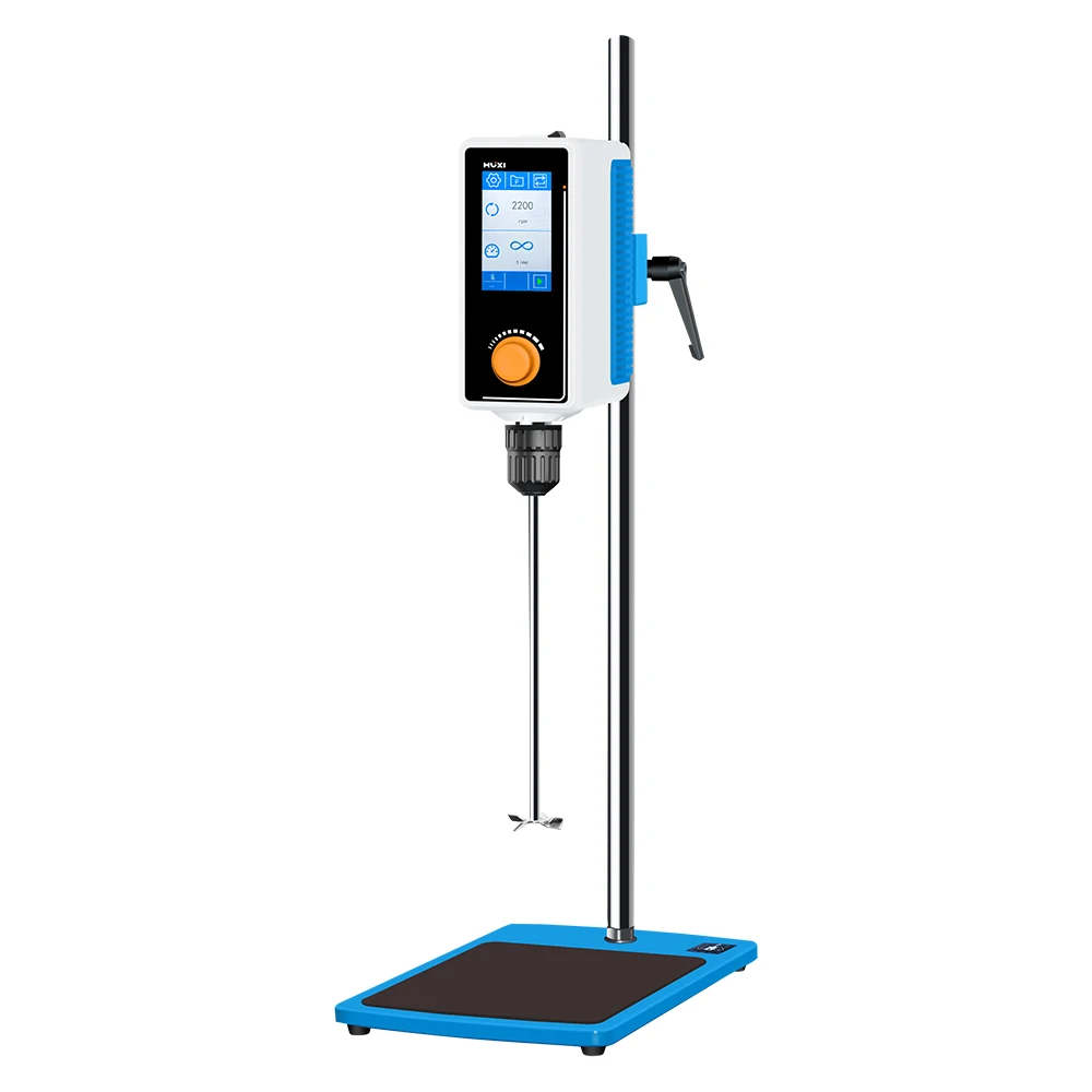 

HUXI Lab Intelligent Digital Overhead Touch Screen Forward/Reverse Electric Mixer Stirrer 20L-100L SUS316 Brushless Motor
