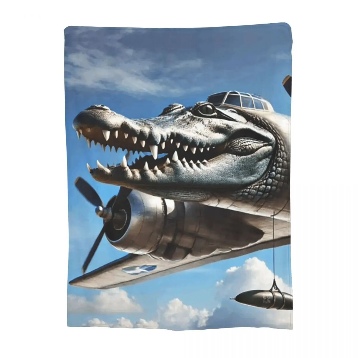 

Bombardiro Crocodilo Meme Italian Brainrot Blanket Soft Warm Flannel Throw Blanket Plush for Bed Living room Picnic Travel Home