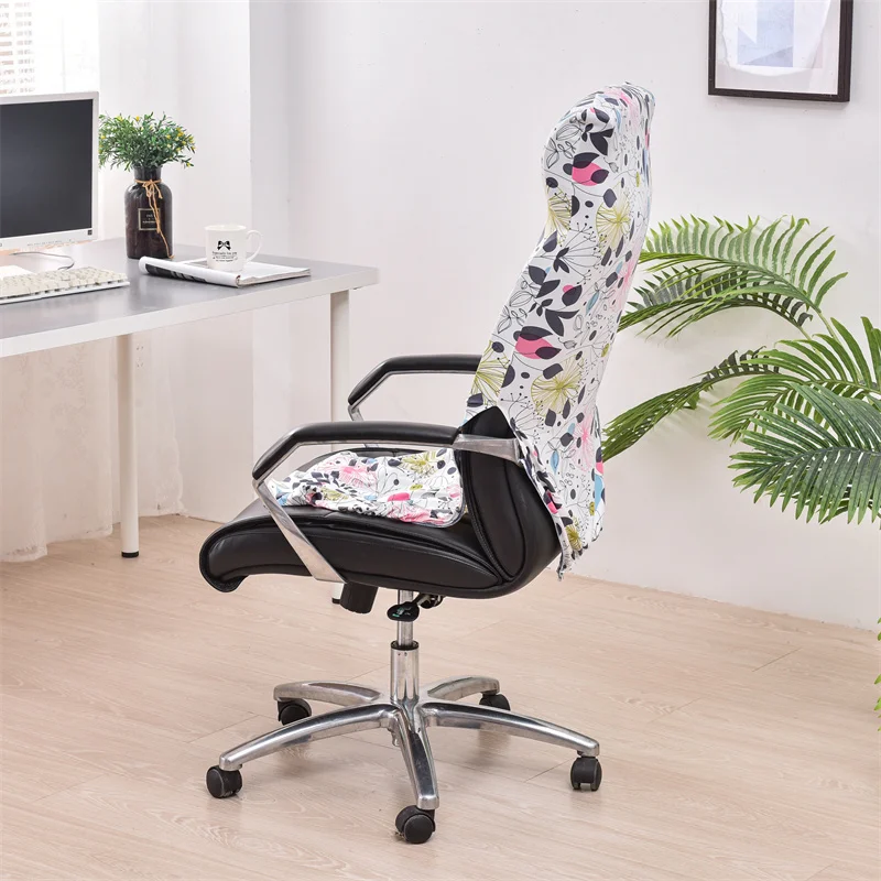 Gaming Armchair Seat Cover Elastic Office Banquet Chair Cover Anti Dirty Seat Case Stretch Office Chair Computer Chair Covers