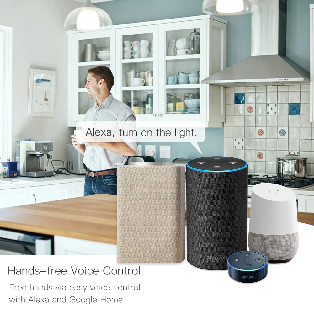 Interruptor de luz inteligente con WiFi, dispositivo Universal con Control remoto inalámbrico, funciona con Alexa y Google Home, 16A