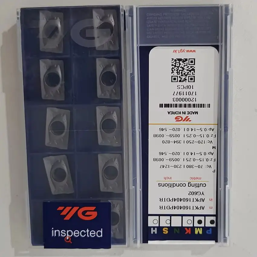 

APKT160404PDTR/APKT160408PDTR/APKT160412PDTR/APKT160416PDTR/APKT160424PDTR YG602 YG Carbide Inserts CNC Milling Insert 10PCS/BOX