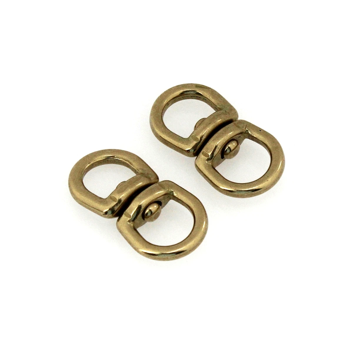 Solid brass swivel eye rotating connector \