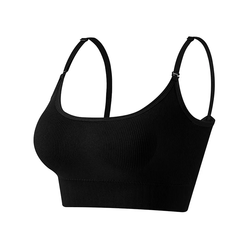 Hot Selling Lady Bras Base Spaghetti Strap Underwear Breathable Comfortable Seamless Sexy Backless Good Elastic Brassiere