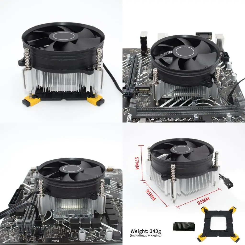 

31BA MINI CPU COLER RADIATOR 9CM тихий вентилятор для LGA 115X/1200/1356 1700