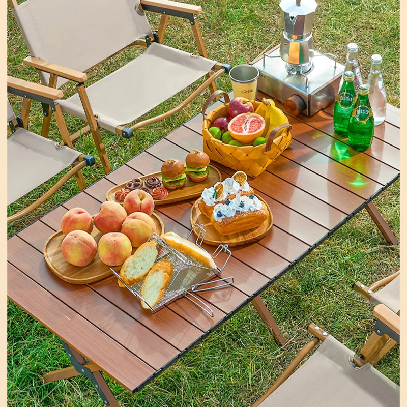 Table pliante légère, table de camping en plein air, table pliante portable, table de pique-nique café, sac de rangement gratuit