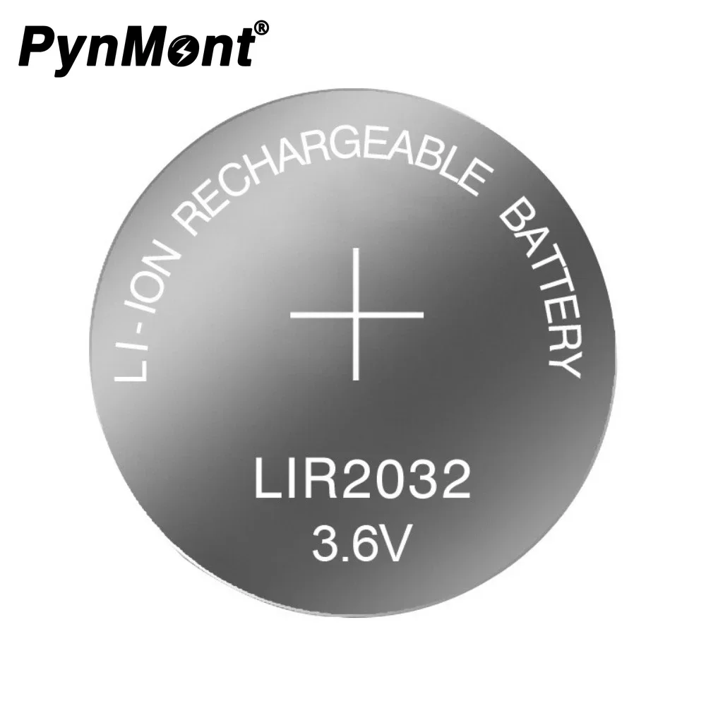 Batería de litio recargable para reloj, pila de botón, placa base, CR2032, 2 piezas, 3,6 V, 40mah, LIR2032, LIR 2032