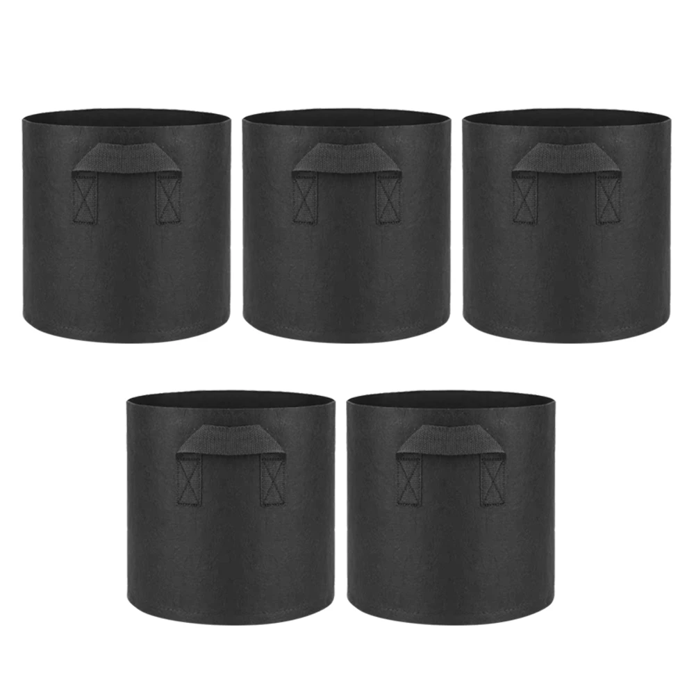 

Planting Bag Set Felt Pouch Round Garden Planter Hanging Cultivation Portable Decorative Durable Polyester Breathing Anti Aging