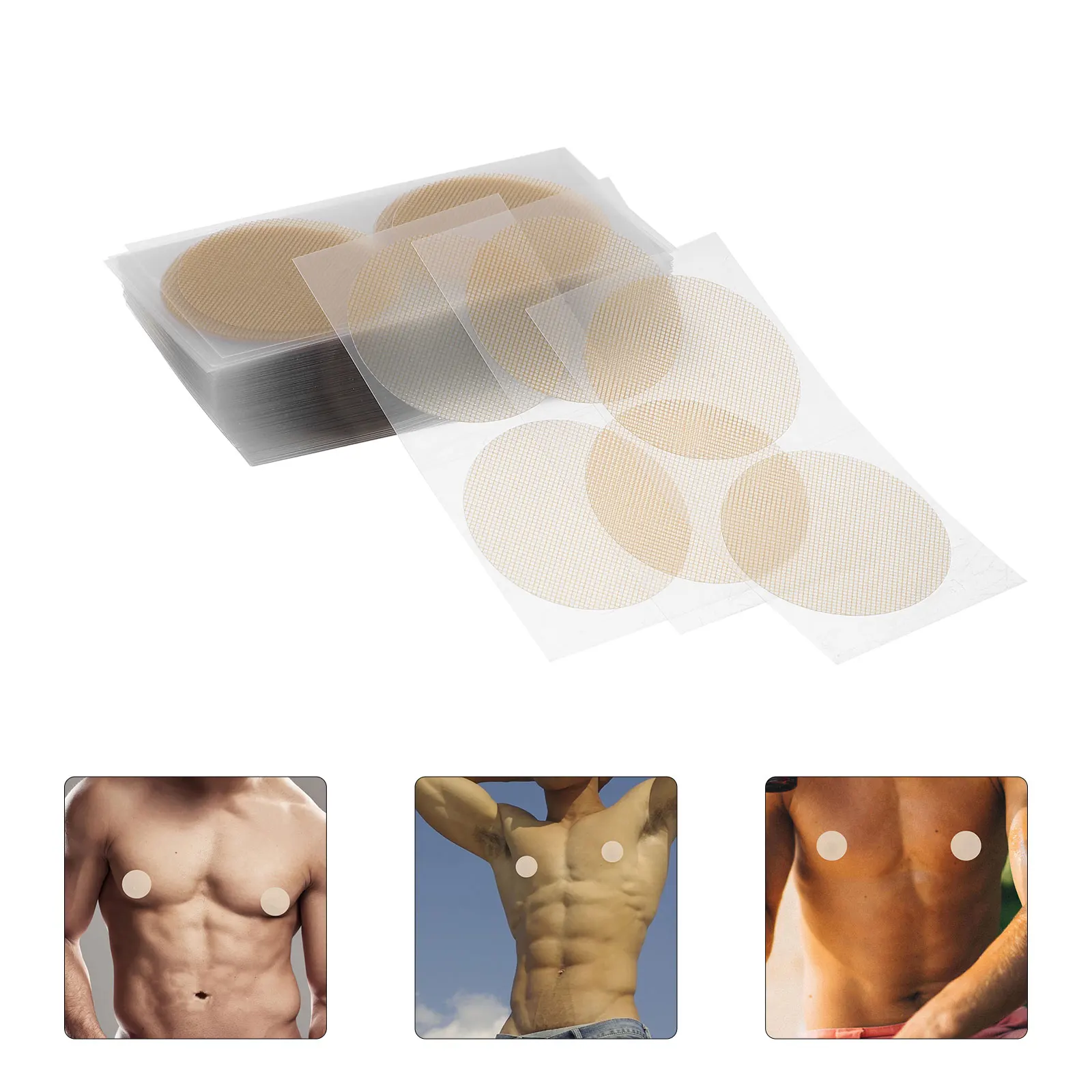 

150 Pairs Invisibility Pads For Men Breathable Adhesive Covers Sports Running Training Accessories Male Small Covers Gym