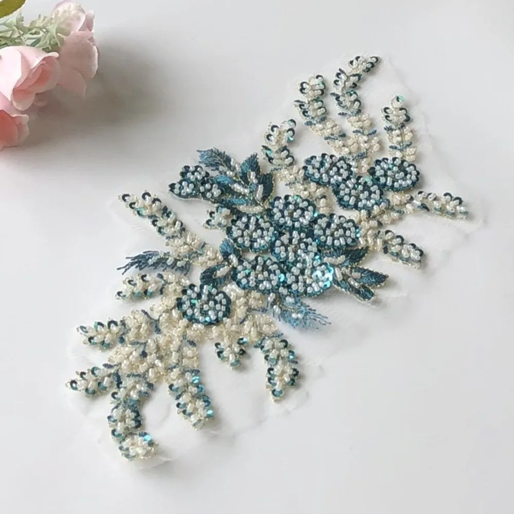 

Sequin Embroidery Sequined Embroidery Patches DIY Embroidered Floral Patches Lace Appliques Stage Costumes