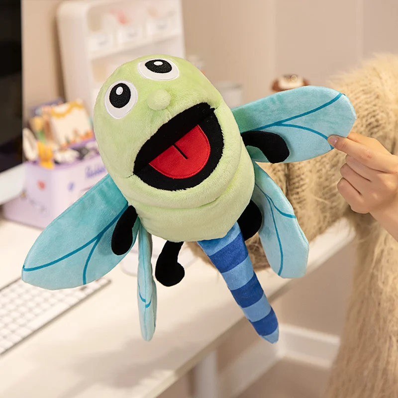 Cute Insect Plush Toys Dragonfly Ants Butterfly Ladybug Bee Cosplay Plush Doll Cute Hand Finger Puppet Educational Baby Toys