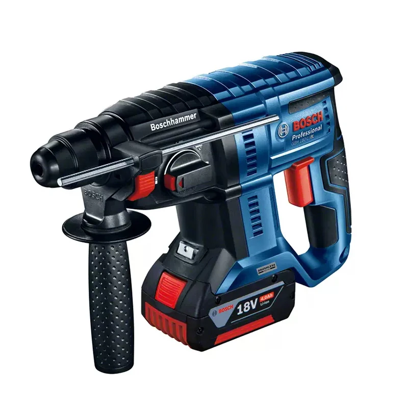 Электрический молоток Bosch GBH 180 подходит для сверления бетона, сноса стен, удаления плитки, сверления по дереву/металлу.