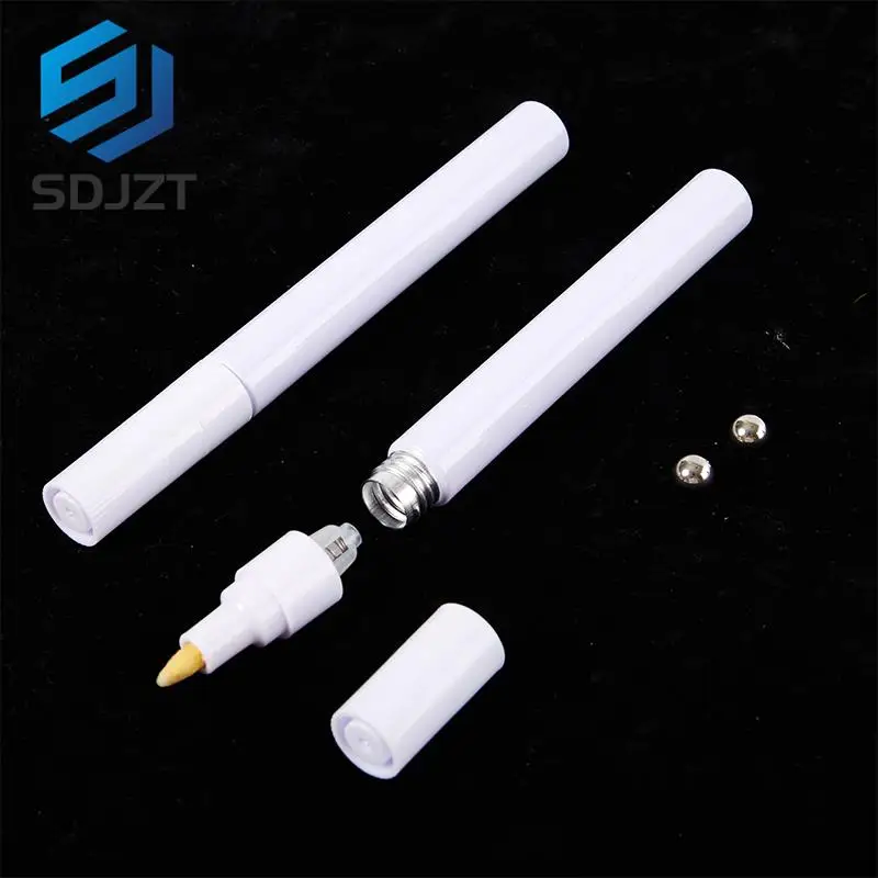 1pc 3-6mm Empty Refillable Pen Blank  Double Head Reversible Nib Paint Pen Fine Nib Marker Aluminum Pipe Paint Pen Accessories