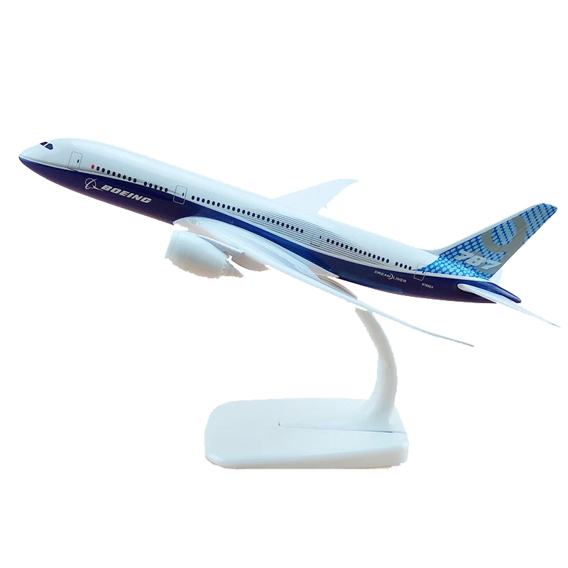 

20CM Airplane Boeing 787 Prototype Diecast Metal Plane Aircraft Model Toys Kids Gift Collectible Display