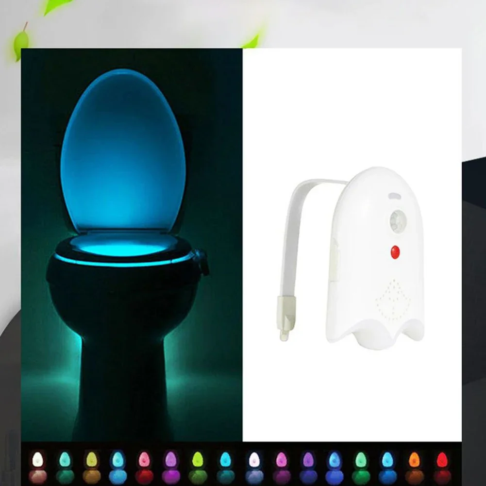 Veilleuse pour cuvette de toilette avec détecteur de mouvement, 16 couleurs, aste par USB