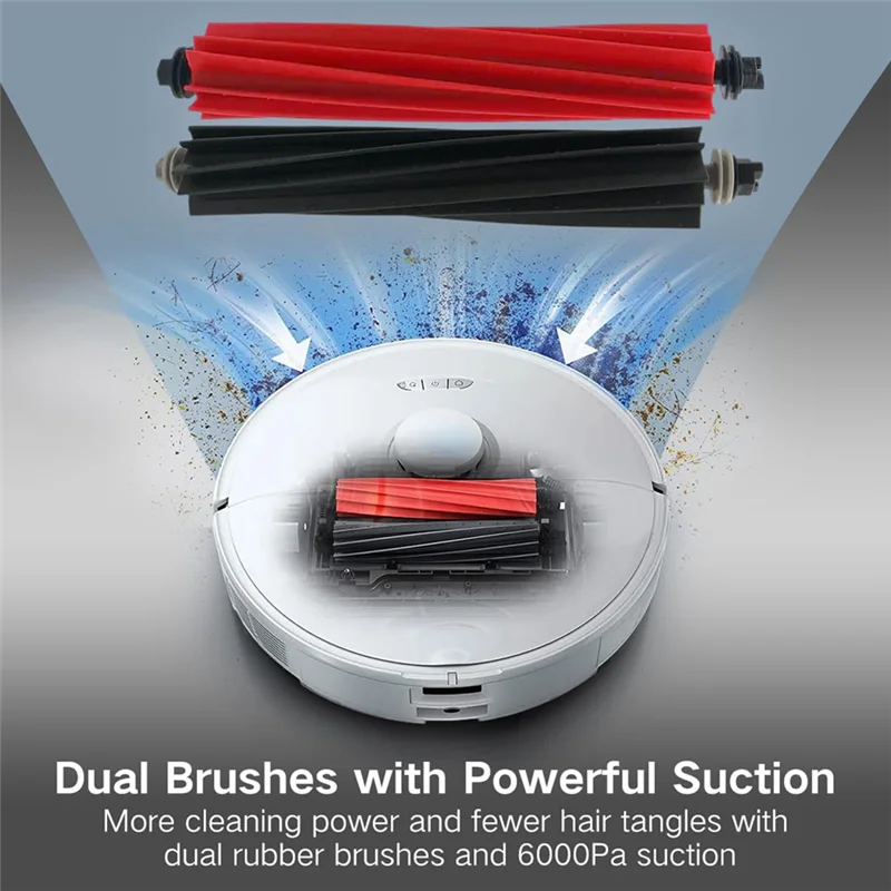 ABGR-Xiaomi Roborock S8 Pro Ultra /S8+/S8 掃除機交換アクセサリー ダブルローラーブラシ + メインブラシカバー