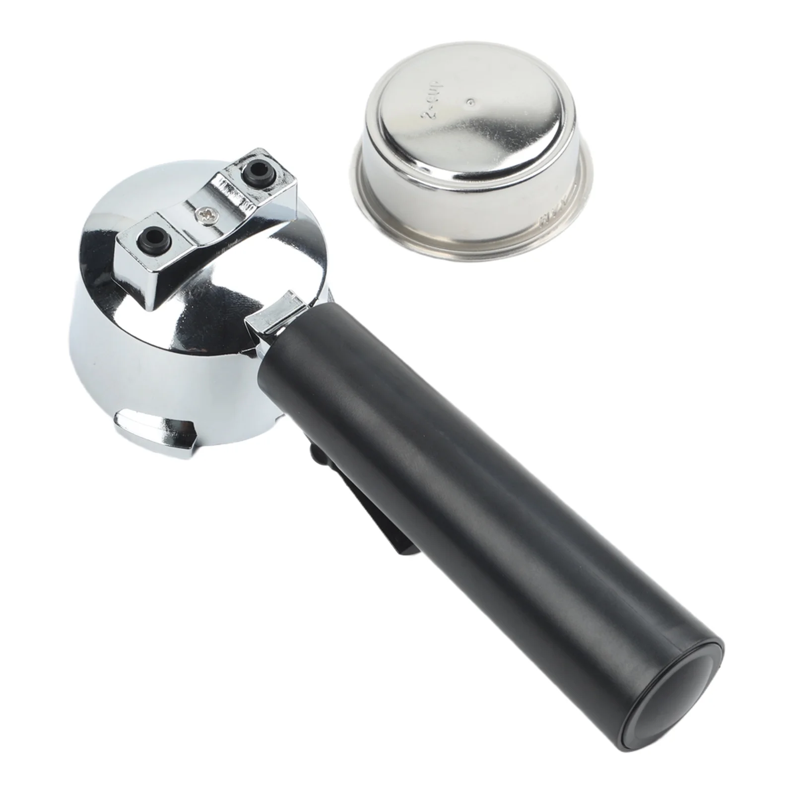 Bottomless Portafilter Handle for Dongling 51mm Espresso Equipment Made of Aluminum Alloy with Three-Ear Fixation