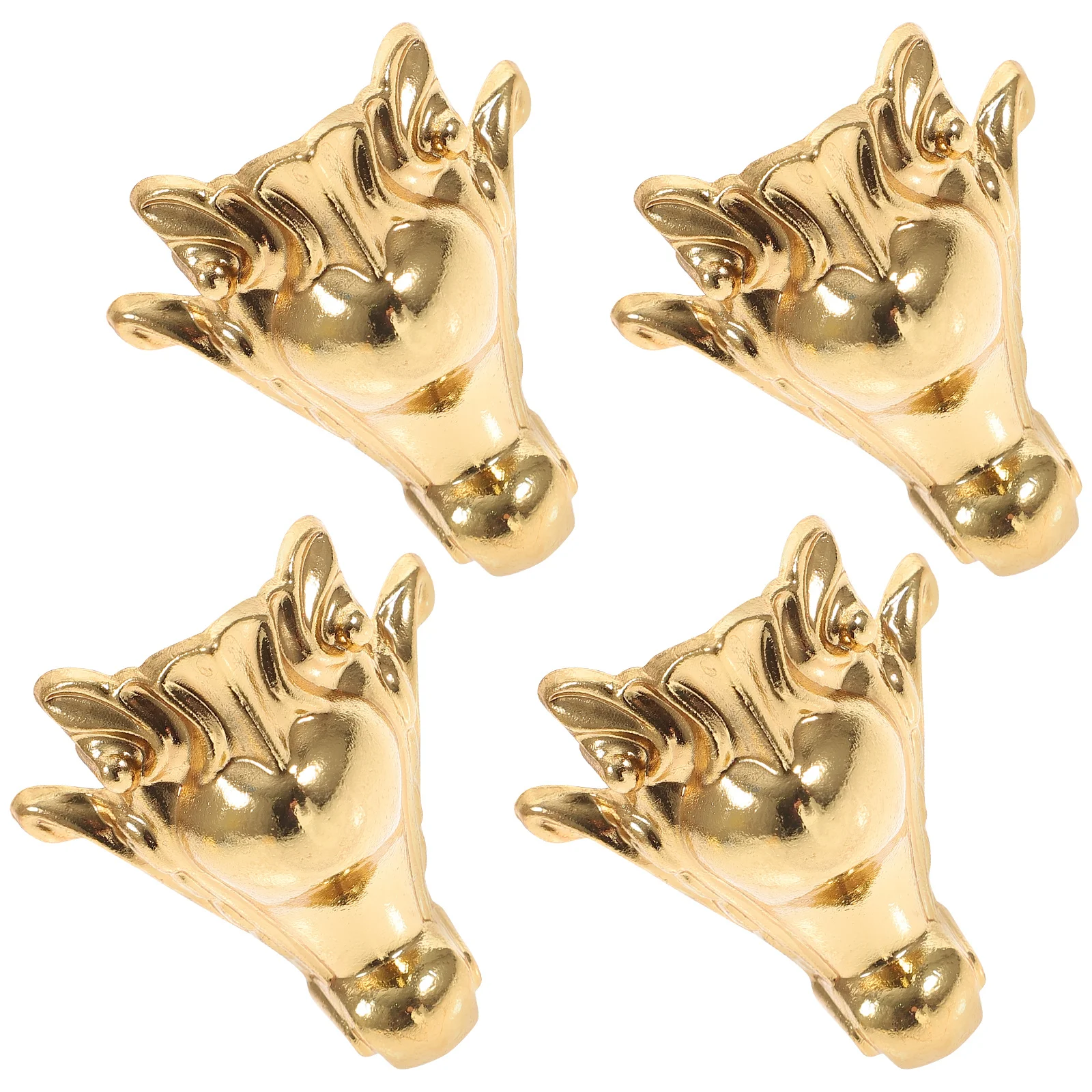 4 قطعة حافظة خشبية مزخرفة واقيات زوايا سبائك الزنك صندوق مجوهرات الساقين خمر نمط الأثاث صندوق حماية الساقين