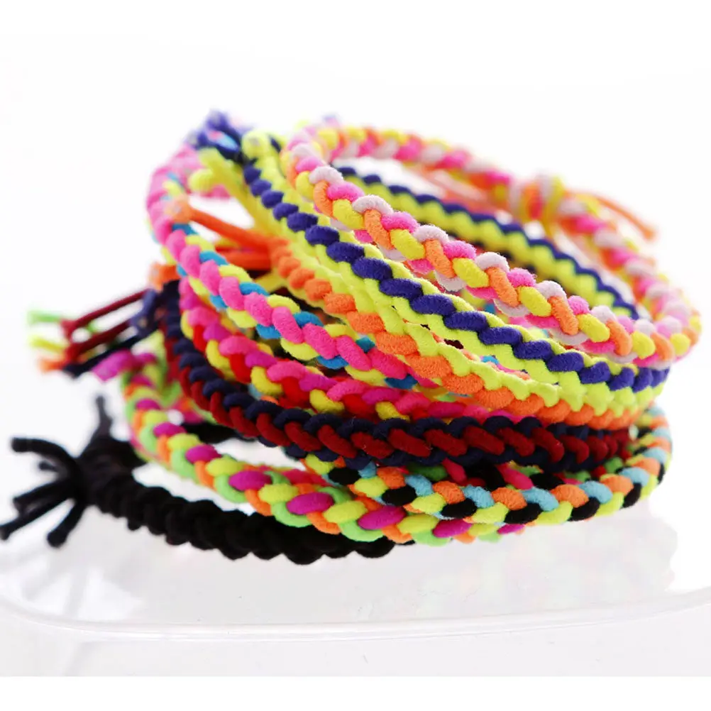 

20Pcs Fluorescent Hair Ties Colorful Elastic Hair Rope Stretch Ponytail Holders Handcraft Knitting Accessories for Women